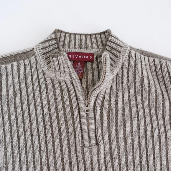 Nevada Vintage Y2K Half Zip Pullover Long Sleeve Shirt Sweater ~Large - Picture 7 of 12